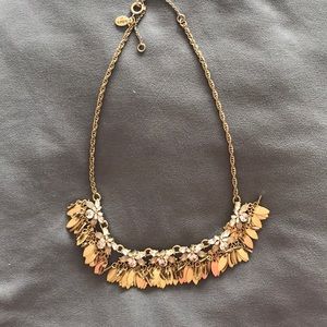 Rhinestone and gold tone Ann Taylor Loft necklace